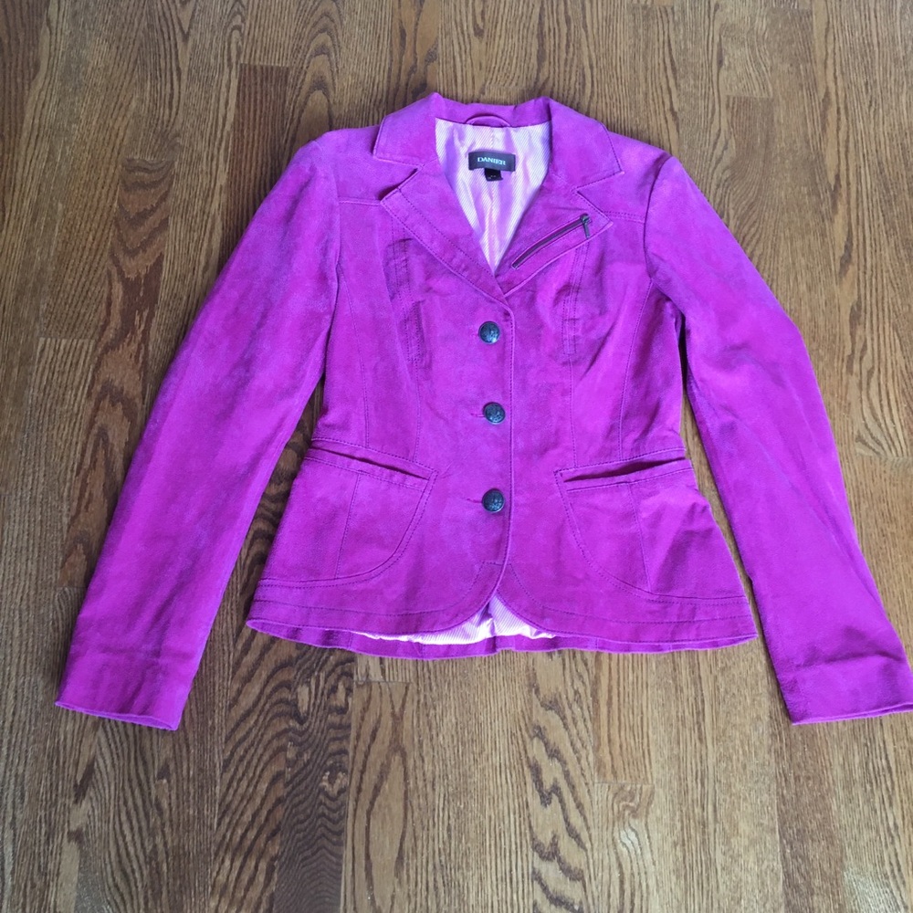 Danier Pink Suede Jacket Size Small